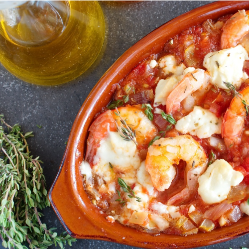 SHRIMPS SAGANAKI