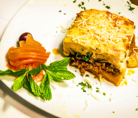 Traditional Greek moussaka Traditional Greek moussaka